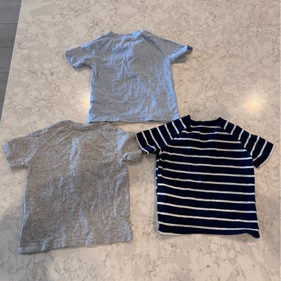 Simple Joys by Carters - Kids Blue and Gray Striped Henley Shirts - Picture 8 of 8